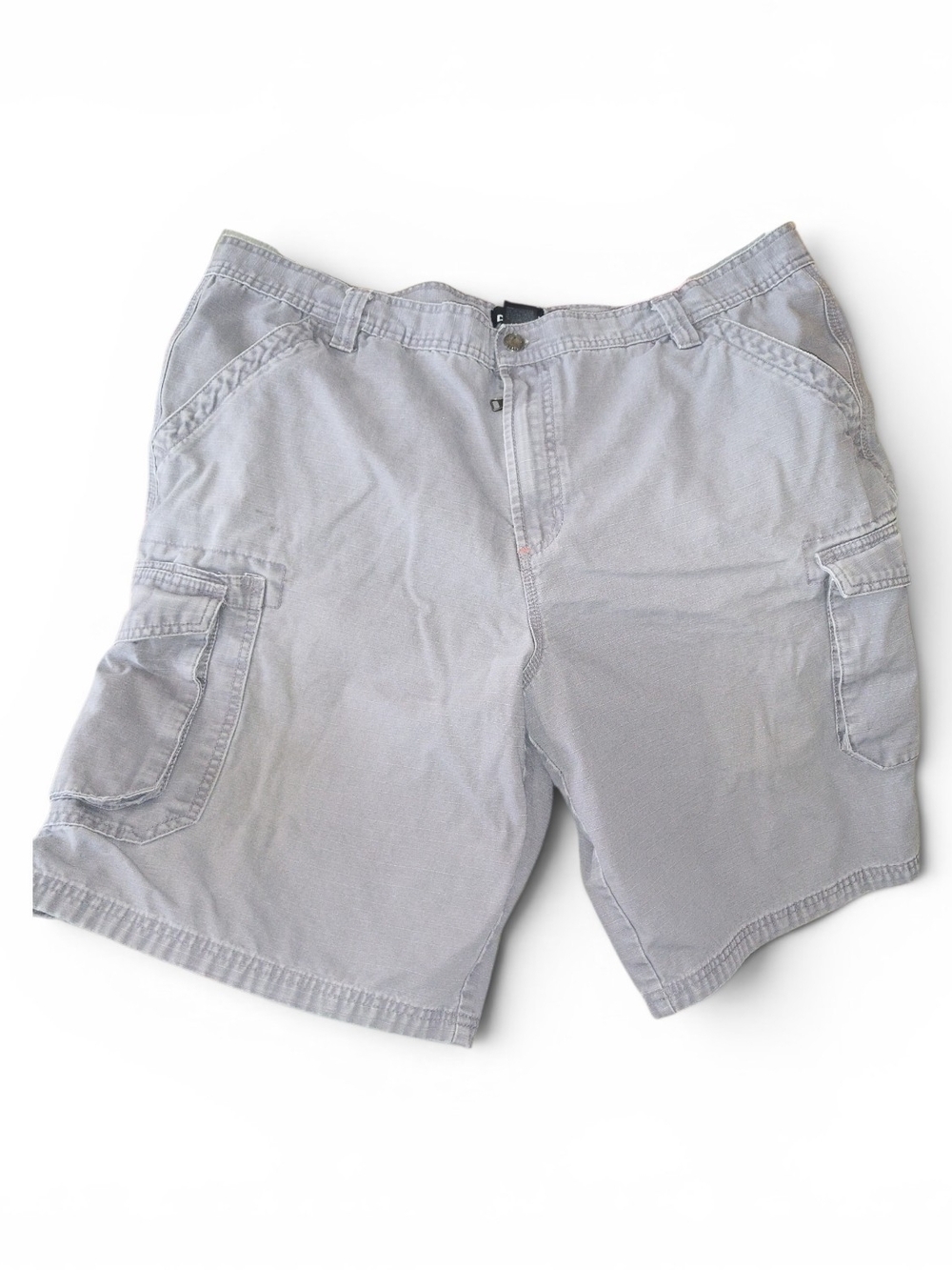 Men's Light Grey Cargo Shorts with Multiple Pockets